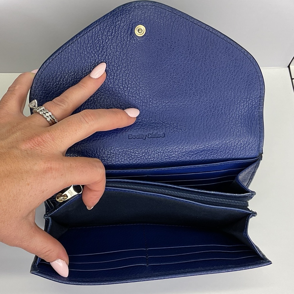 See by Chloe - Blue Leather Women's Wallet - Picture 6 of 11